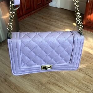 Y2k Quilted Chain Strap Shoulder Bag - and crossbody bag Lavender